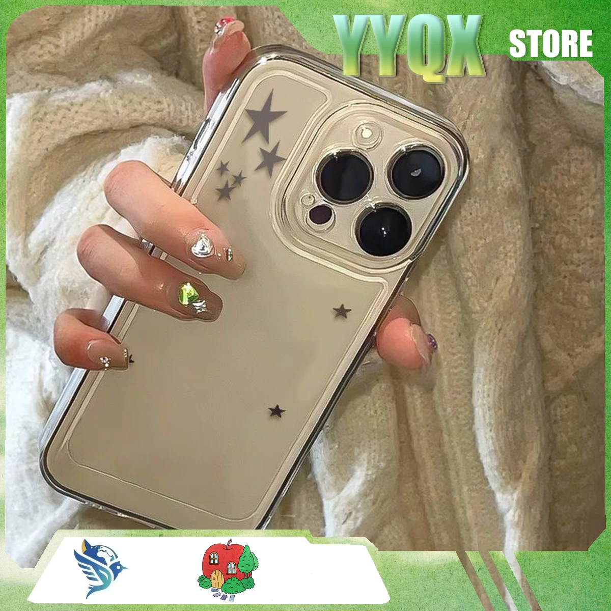 

Phone Case Star Cute Minimalist Collection Decoration Interesting Korean Style Transparent Gift Surprise Girl Waterproof Like
