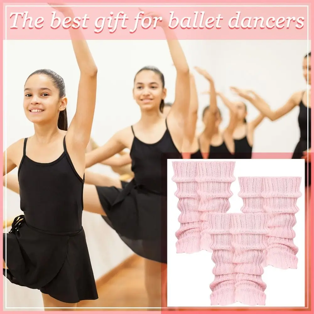 New Girls Leg Warmers Ballet Leg Warmers Boot Covers Thickened Knitted Socks Ankle Length Stirrup Ankle Warmers Women Girls