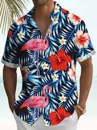

Men's Hawaiian Crieland Guardian Pattern Printed Shirt Casual Street Shirt