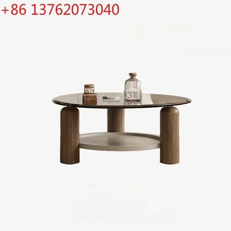 Tide leader modern minimalist tempered glass coffee table combination light luxury high sense art designer coffee table