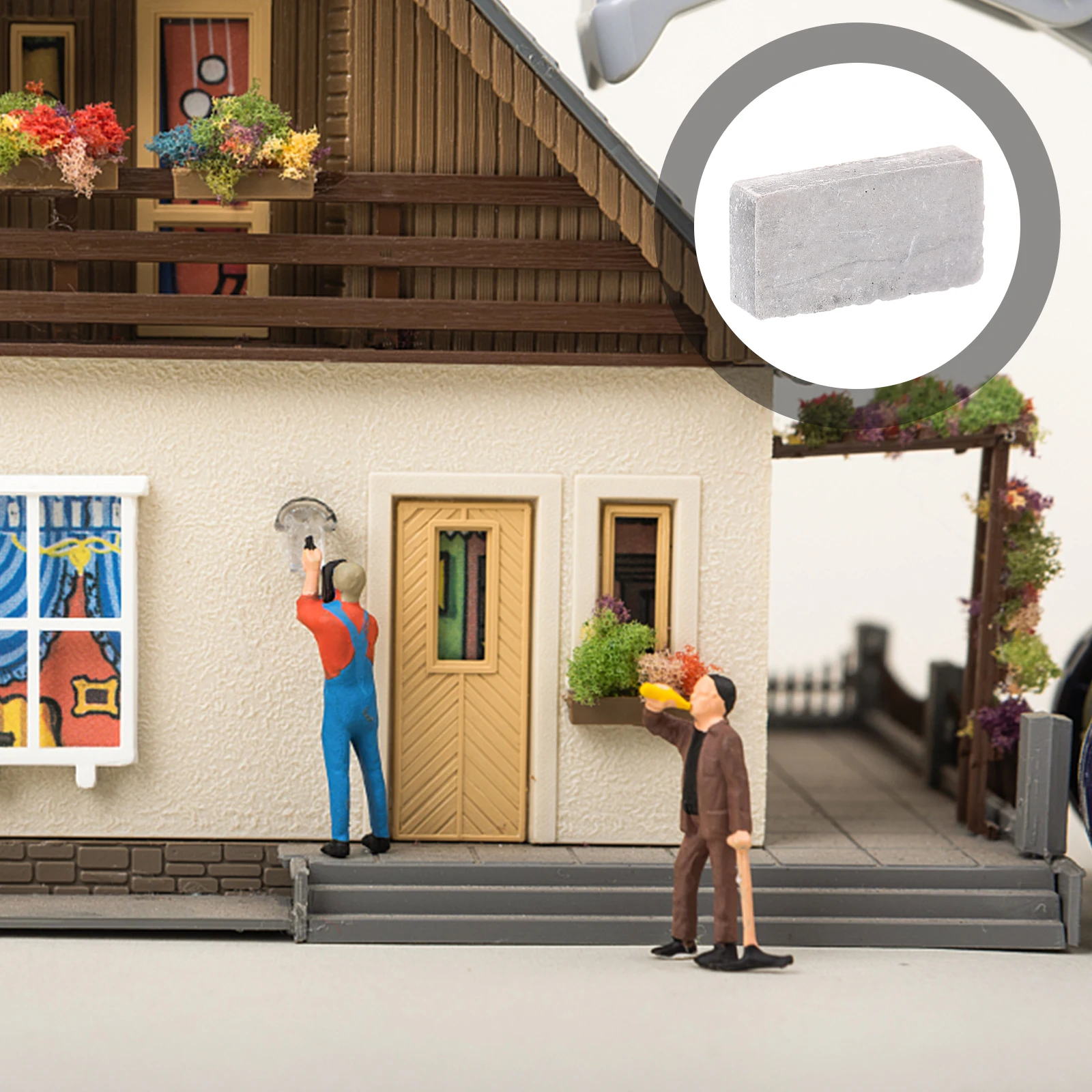 

200 Pcs Simulated Brick Miniature House Accessory Building Blocks Little Bricks Dollhouse Toy Decor