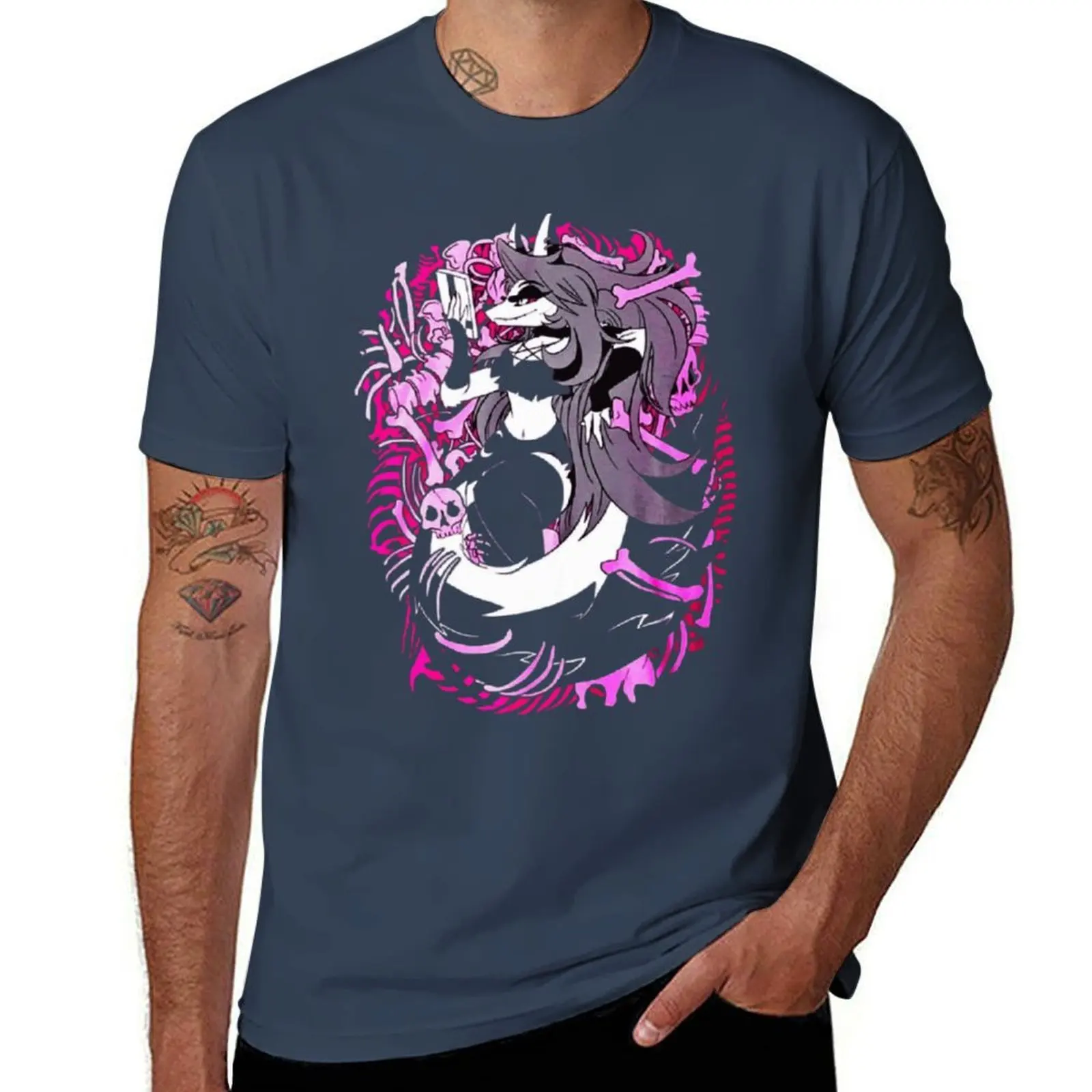 

Helluva Boss Loona Bones T-Shirt Fashion Simple Casual Tee Shirt
