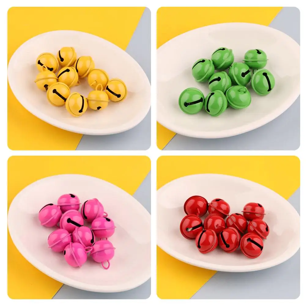 Pet Bell Diy Key Chain Christmas Bell 22mm Metal Pendant Bell Color Lacquer Bell Small Candy Round B0X2