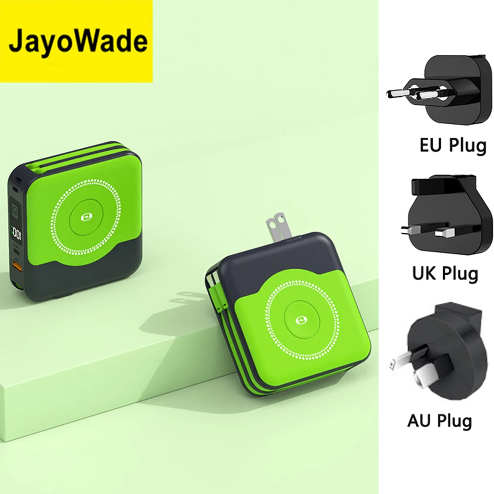 

JayoWade 10000 мАч Power Bank Настенное зарядное устройство для путешествий Магнитное беспроводное быстрое зарядное устройство 22,5 Вт для iPhone 16 15 iWatch Airpods Powerbank