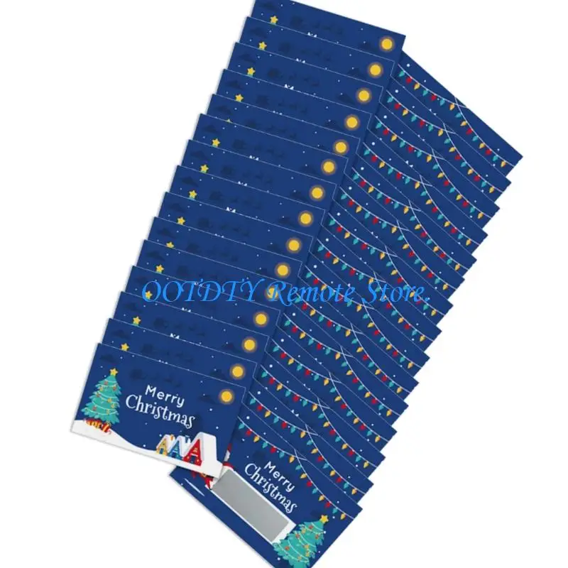  30Pcs Holiday Scratch Off Gift Vouchers for Birthday Wedding Christmas Party