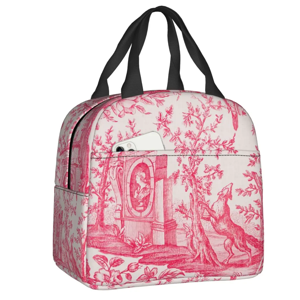 

Custom Vintage Toile De Jouy Pattern Insulated Lunch Bags for Women Portable Cooler Thermal Food Lunch Box Work School Travel