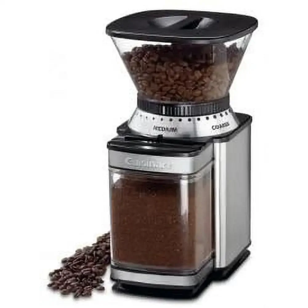 32 Cup Stainless Steel Burr Coffee Grinder Supreme Grind Electric Mill 18 Position Selector Automatic Timer 4-18 Cup Capacity