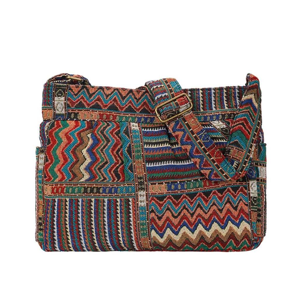 Annmouler 2022 kobiet designerska torba na ramię Vintage Crossbody torba torebka o dużej pojemności kieszenie torba Hobo torba z tkaniny