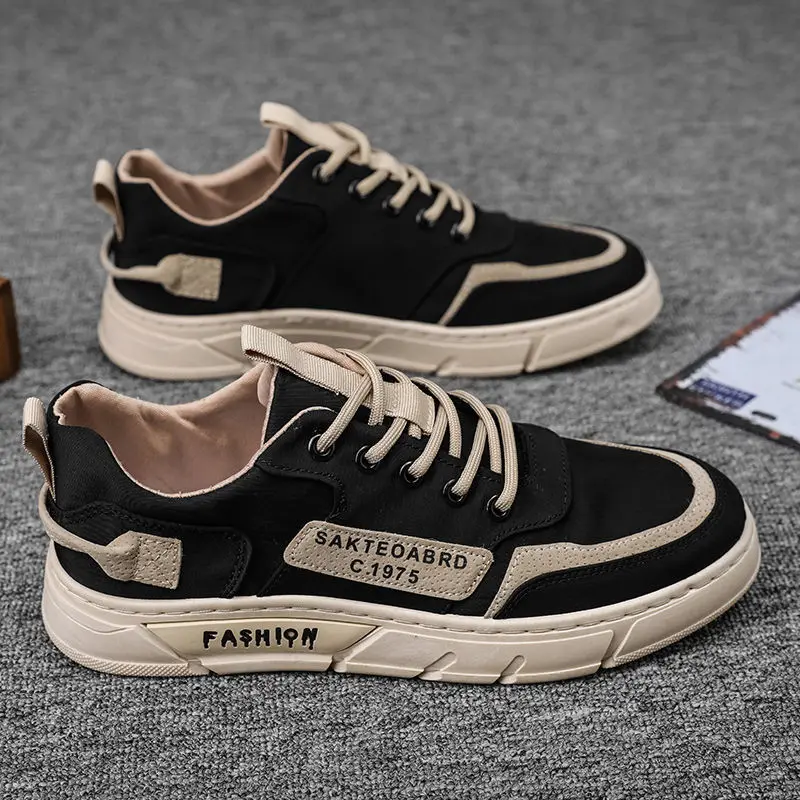 Men's Shoes Trend Men Board Shoes Umbrella Canvas Sneakers All-match Sports Casual Shoes 2022 Summer New Checkered Flats Shoes