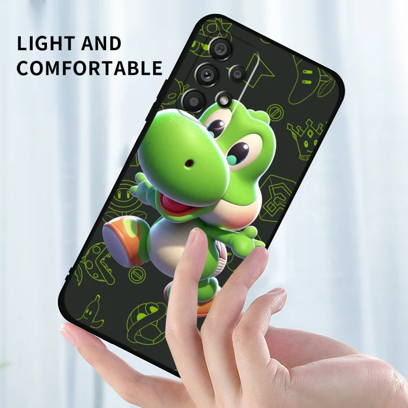 Japan Super Mario Art For Samsung A53 A52 A33 A32 A51 A71 A21S A13 A73 A50 A22 A23 A03 A72 A54 A12 5G Black Phone Case