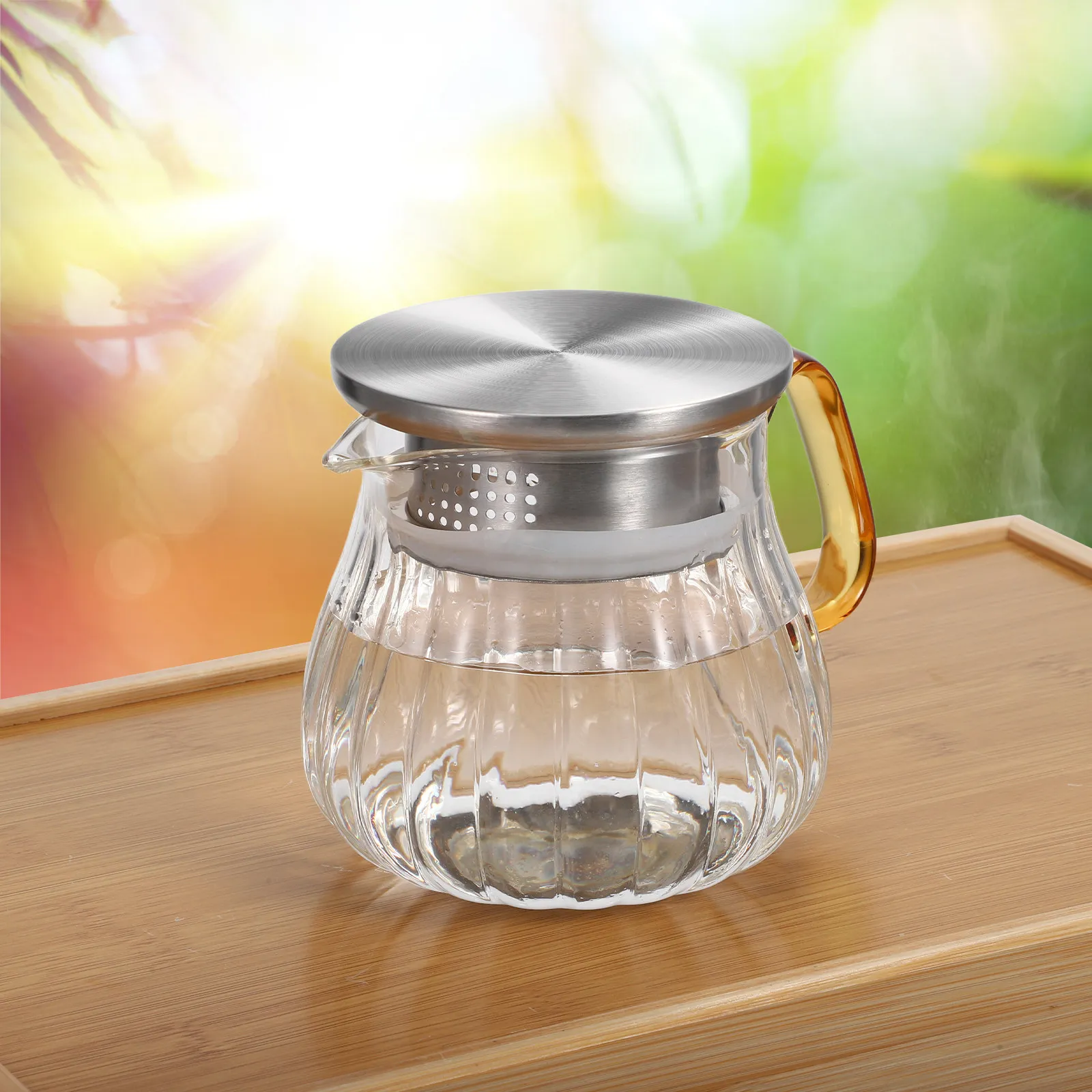 Premium Stainless Steel Filtering Pitcher Lid Scientific Design No Burrs Large Spout Tea Dregs Isolation Daily Use Jug Cover