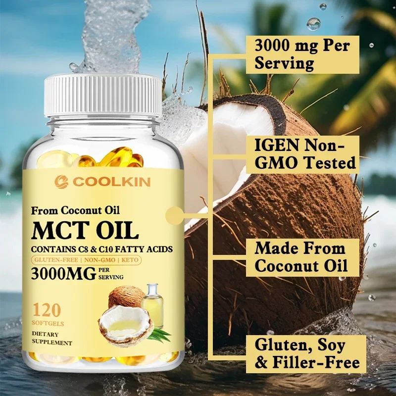 MCT Oil - Helps Reduce Excess Fat in The Abdomen, Arms and Thighs, Promotes Healthy Digestive System