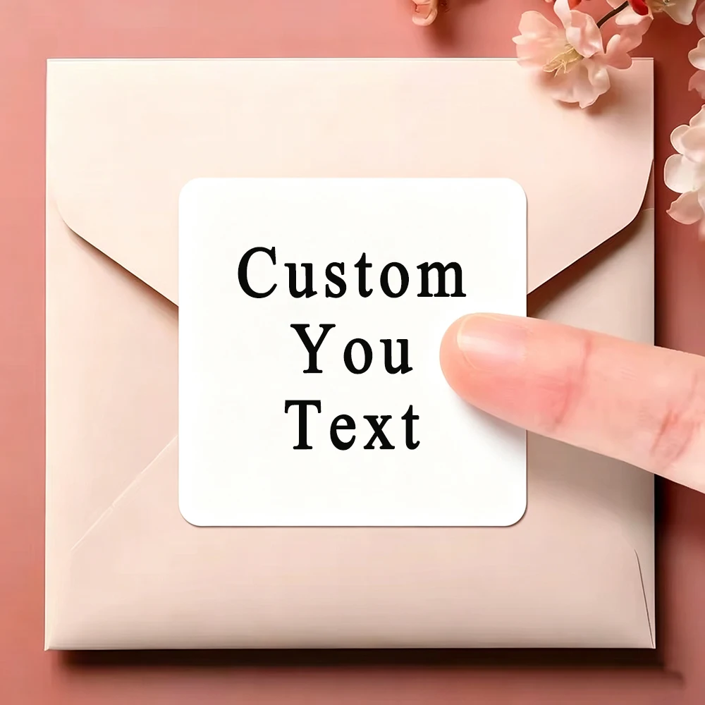 Custom Sticker Customizable You Text | Design Your Own Labels for Wedding Favors, Baby Announcements & Office Supplies