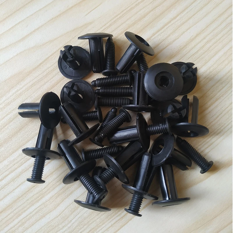 50PCS 7mm Hole Universal Push Type Retainer Nylon Auto Fastener Car Roof Fender Expansion Screw Rivet Clips