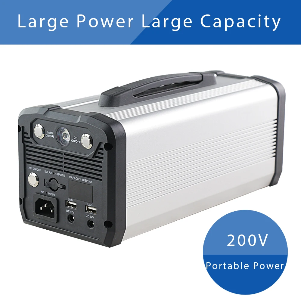 60000mAh rechargeable power bank AC/DC portable 220v battery power station for outdoor power supply