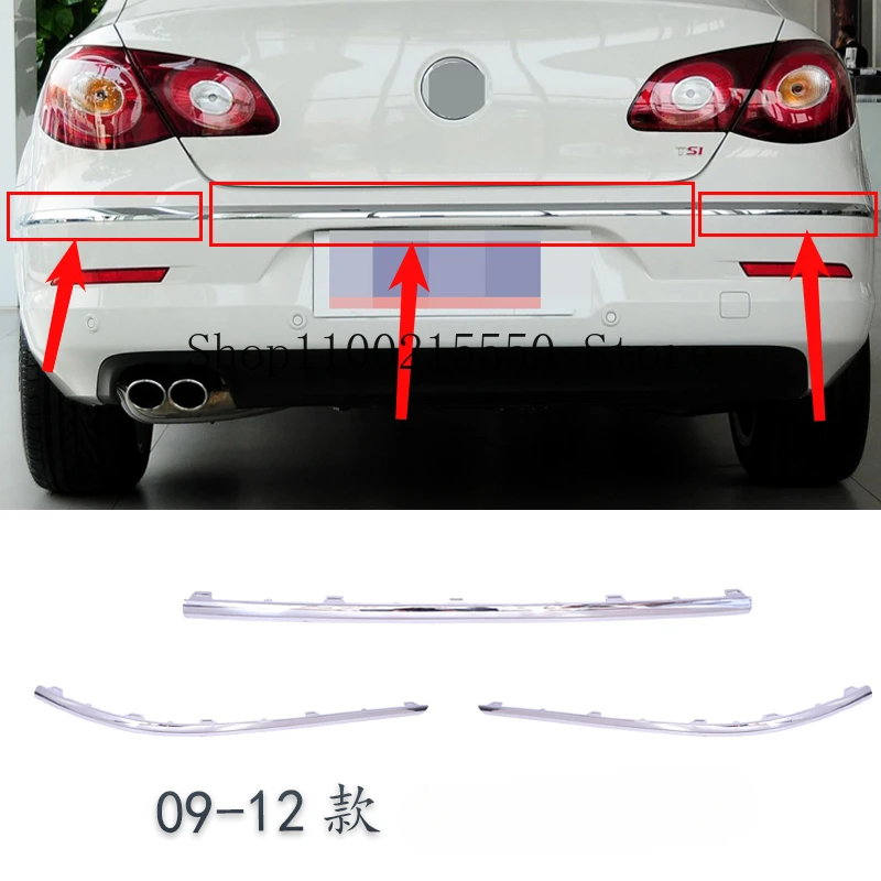 

For VW Volkswagen CC 2009-2018 ABS car side door moldings Rear bumper trim Chrome trim Protector strip Car Accessories