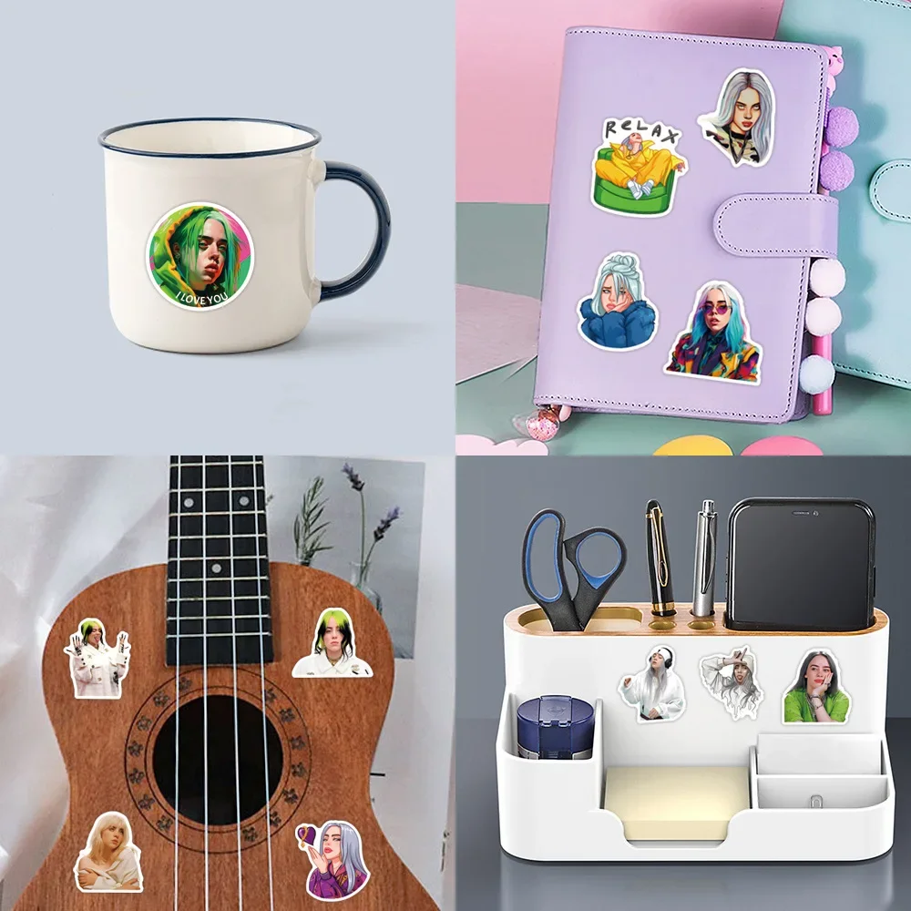 110pcs Singer Billie Decorative Luggage Water Cup Computer Waterproof Sticker