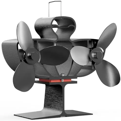 

Вентилятор для дровяной печи Easywave с двумя моторами – бесшумный, неэлектрический, работающий от тепла, с термометром