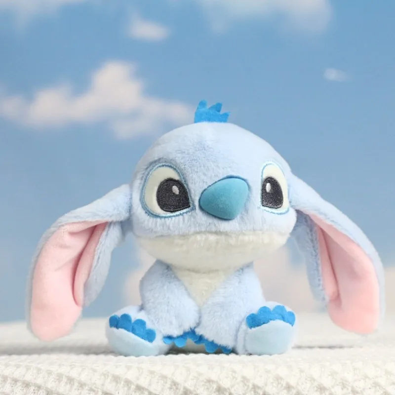 2024 New Blue Disney Stitch Pendant Children's Plush Toy Cartoon Lilo and Stitch Doll Stich Bag Pendant Birthday Gift