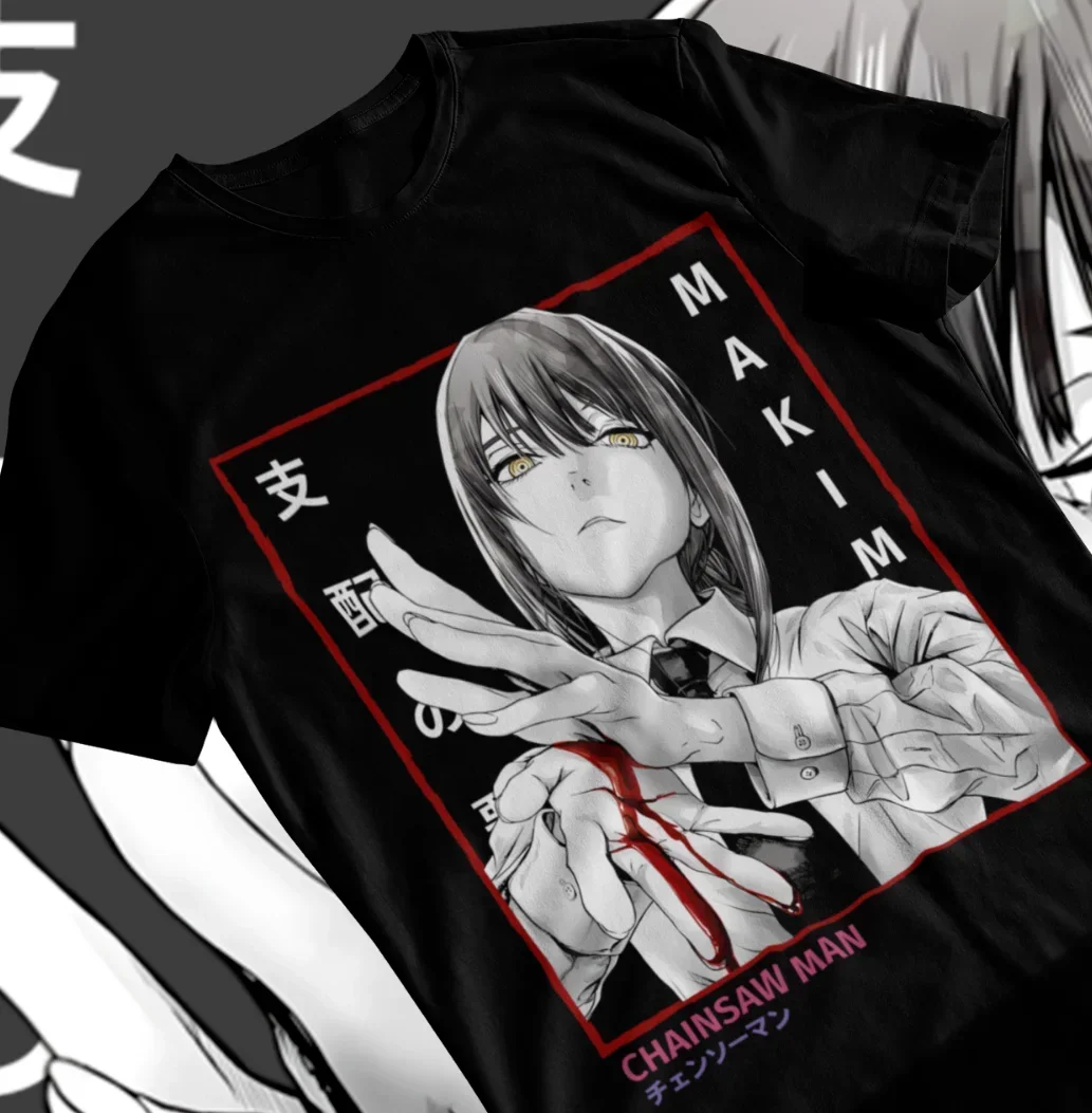 Makima Chainsaw Man T-Shirt Pochita Anime Manga Unisex T-Shirt Multiple Colours