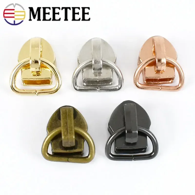 20-200Pcs Meetee 5# Zipper Head Pulls for Nylon Zip Tapes Zippers Sliders Seiwng Bag Repair Kit Replacement DIY Accessories