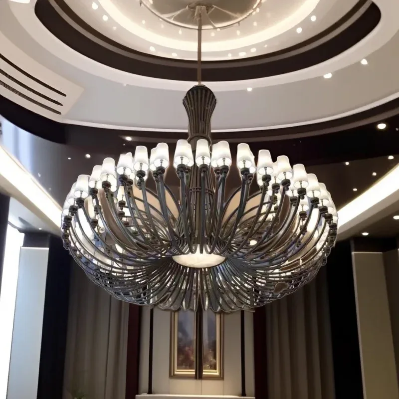 American chandelier hotel lobby chandelier marble lamp