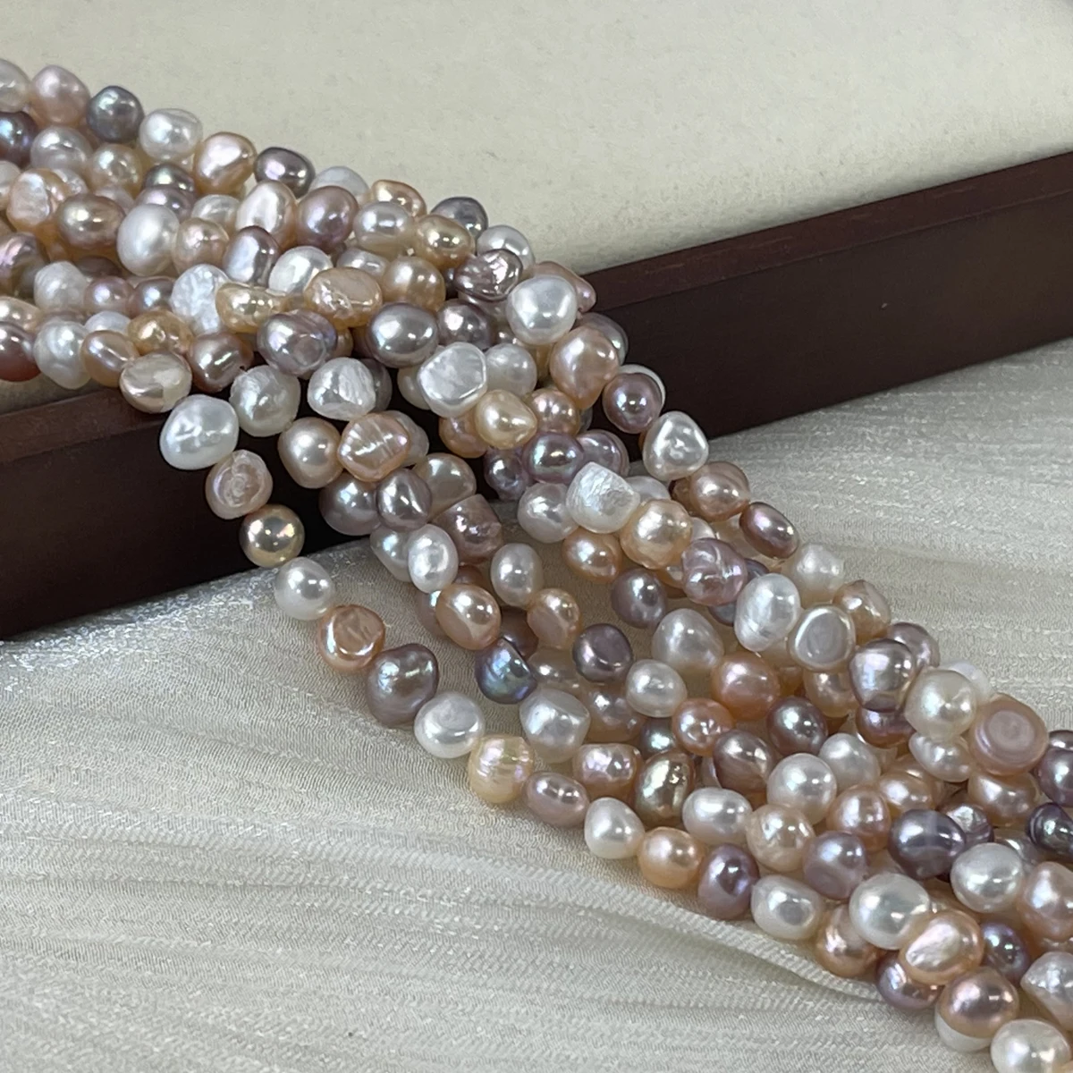 

5-6mm Baroque Irregularly Shaped Colored Natural Freshwater Pearls Beads for Jewelry Making DIY Necklace Bracelet Accessories