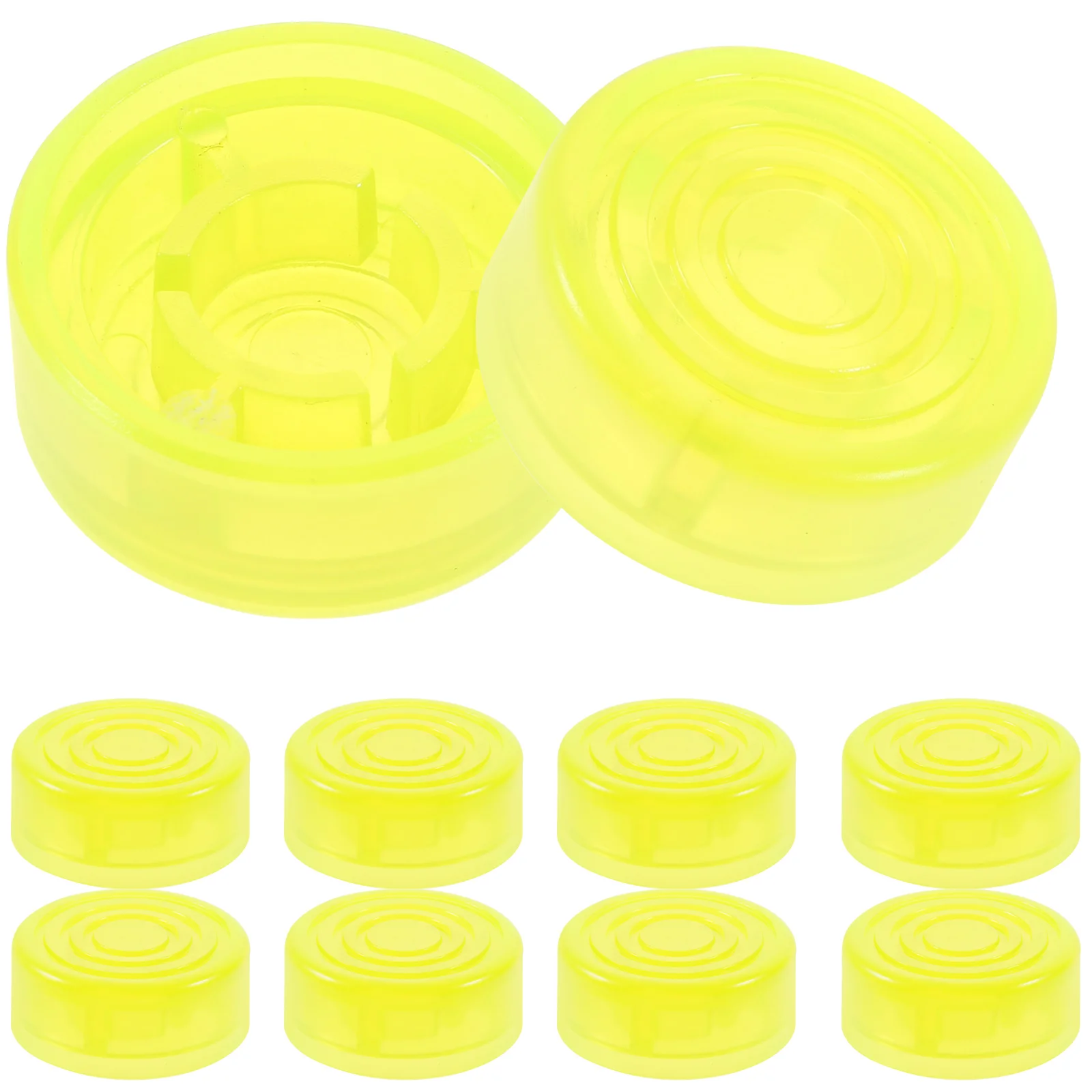 

10pcs Guitar Pedal Caps Yellow Durable Plastic Covers Footswitch Toppers Guitar Effects Accessories Electric Guitars Amplifiers