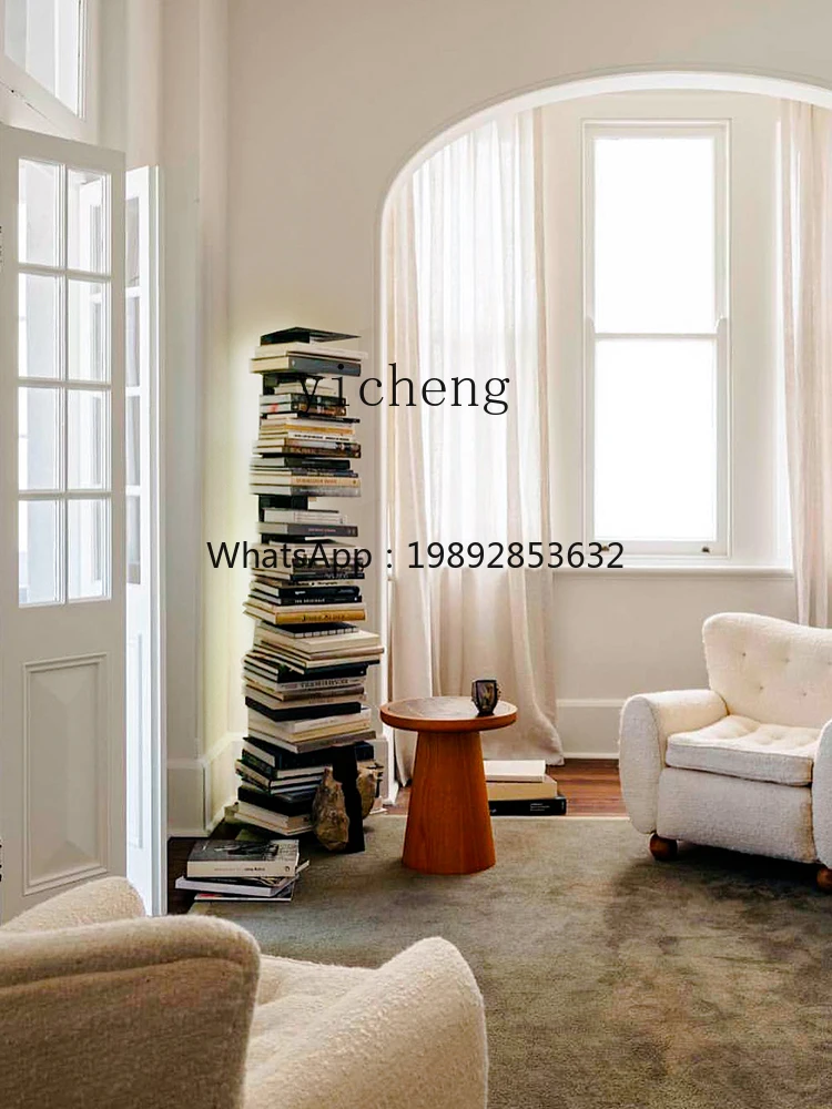ZZZk Hidden Bookshelf and Storage Shelf Floor Modern Study and Bedroom Decorative Atmosphere
