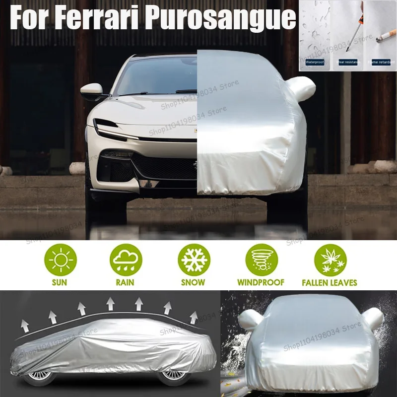 

For Ferrari Purosangue Auto Anti snow Anti dust Sunscreen Anti-uv Anti peeling paint And Anti Rainwater 210t car cover Car cover