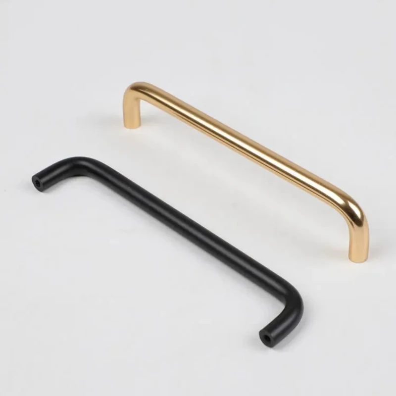 Modern Minimalist Aluminum Alloy Cabinet Pulls Handles for Kitchen Wardrobe Drawer Knobs Furniture Hardware Gold/Black