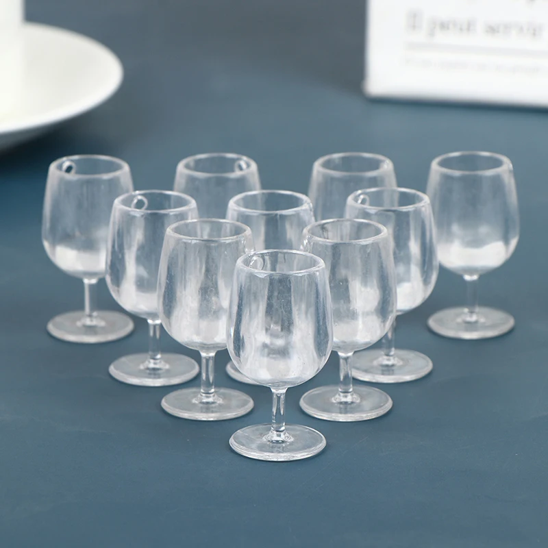 

10PCS 1:6/1:12 Dollhouse Miniature Wine Cups - Kitchen Decor Accessories