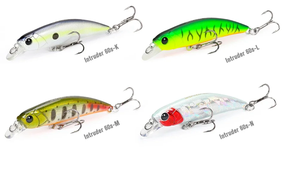 TSURINOYA 60S Sinking Minnow Angelköder Neues Modell INTRUDER 60mm 6,5g Künstliche Harte Köder Forelle Hecht Bass Jerkbait Wobbler – Detail 5