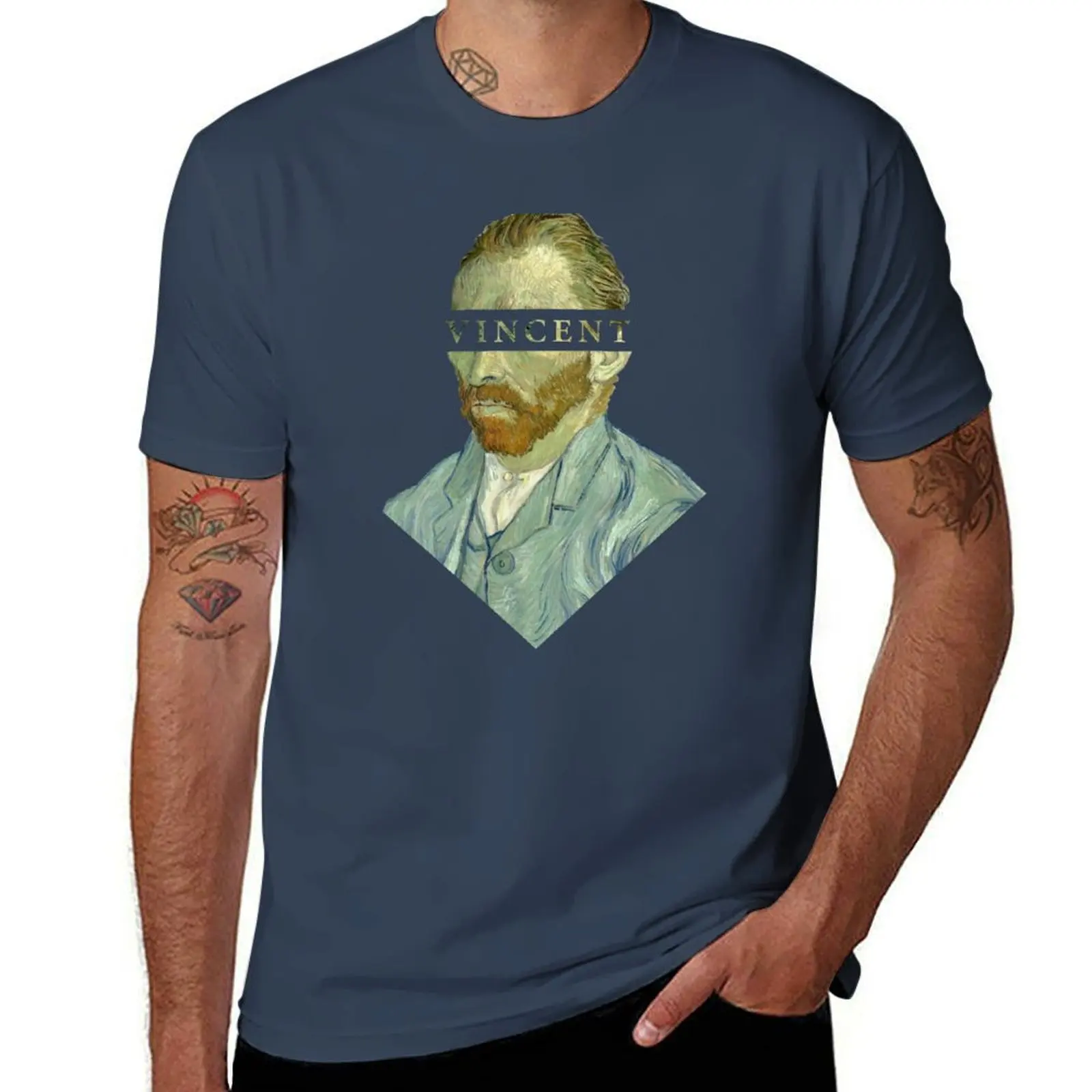 Graphic Portrait of Van Gogh T-Shirt cute tops croswit shirt man shirts graphic tee men