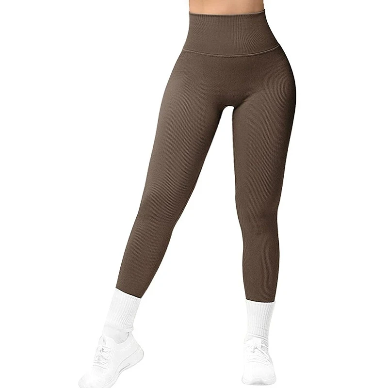 Hot Sale Seamless Sports Leggings Woman Low Yoga Pants Tummy Control Squat Proof Gym Clothes Fitness Workout Scrunch Butt Tights