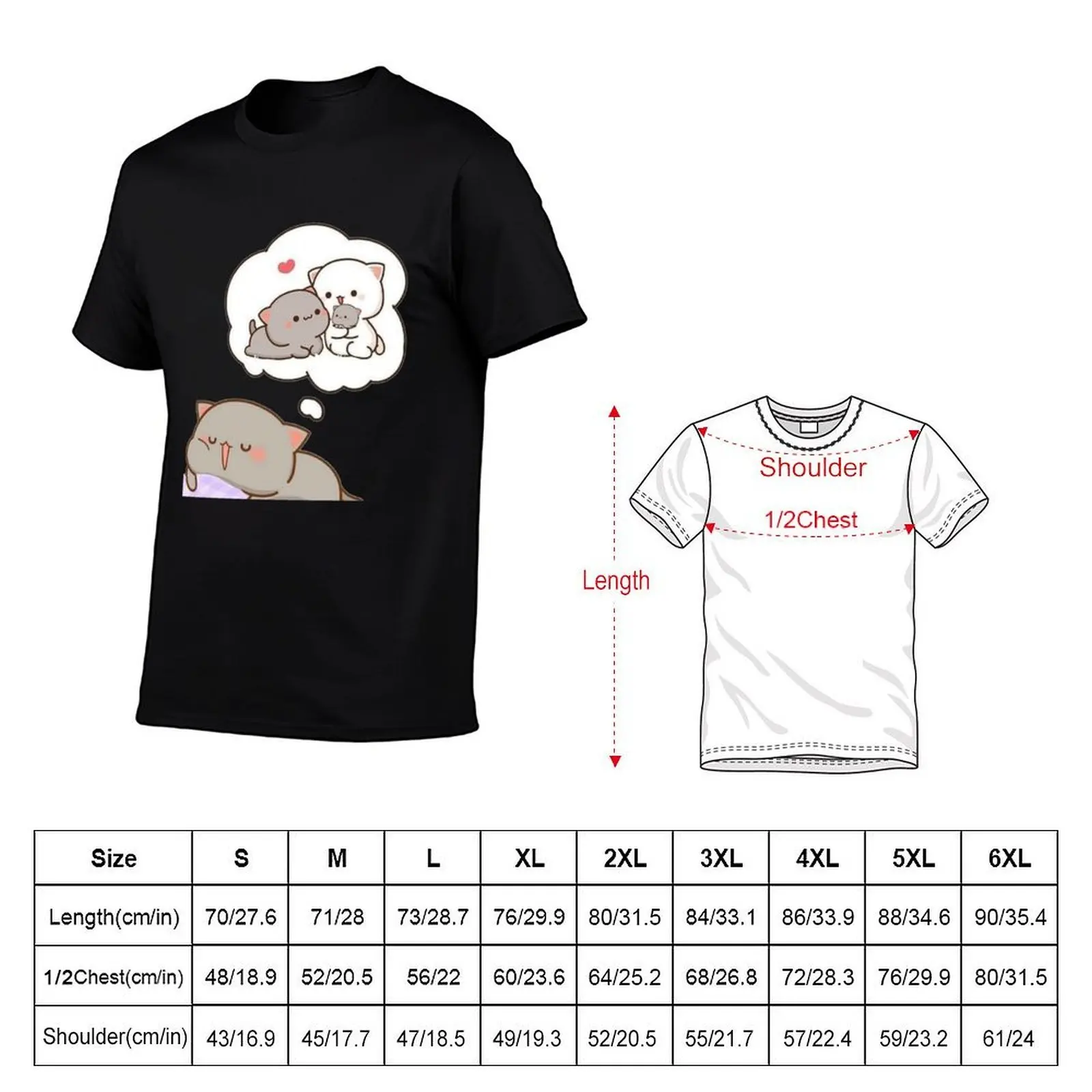 Peach And Goma Cat T-Shirt blue lock aesthetic clothes men clothes