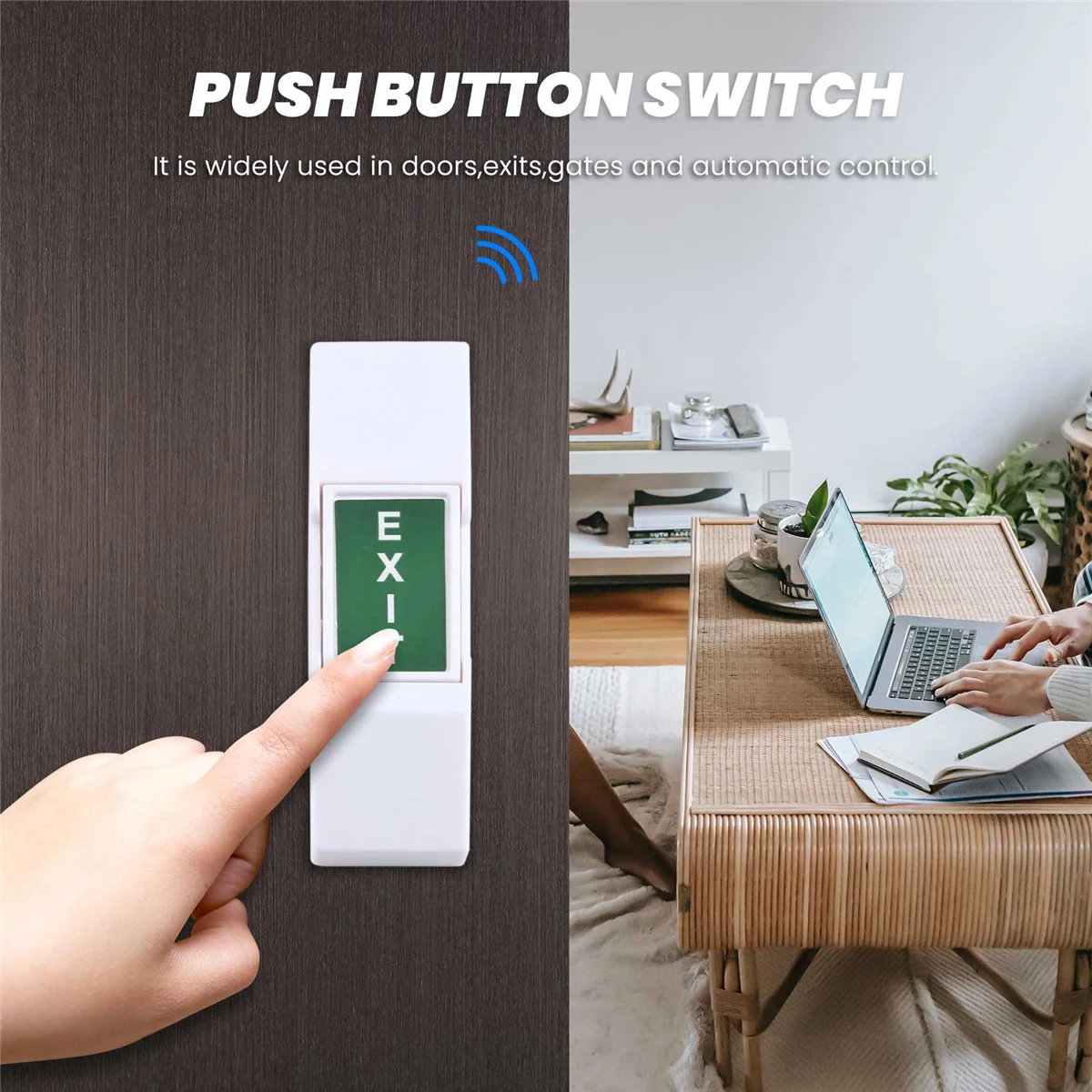 New Electric Door Emergency Exit Closed Momentary Push Button Switch