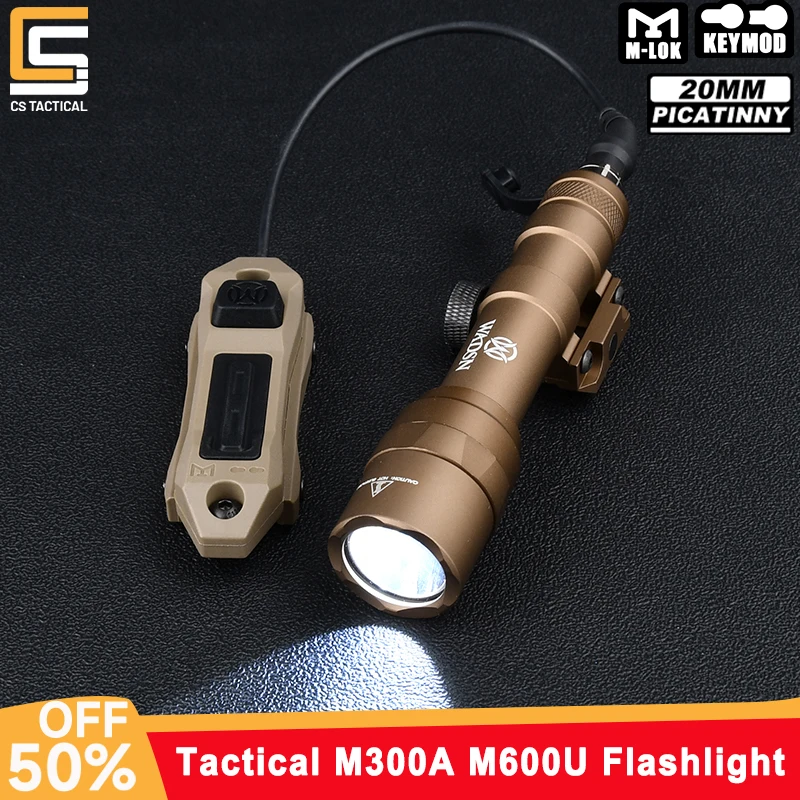 

WADSN Tactical M300A M600U Flashlight Scout Light M300 M600 Hunting Spotlight Remote Pressure Switch Set M-lok Keymod 20MM Rail