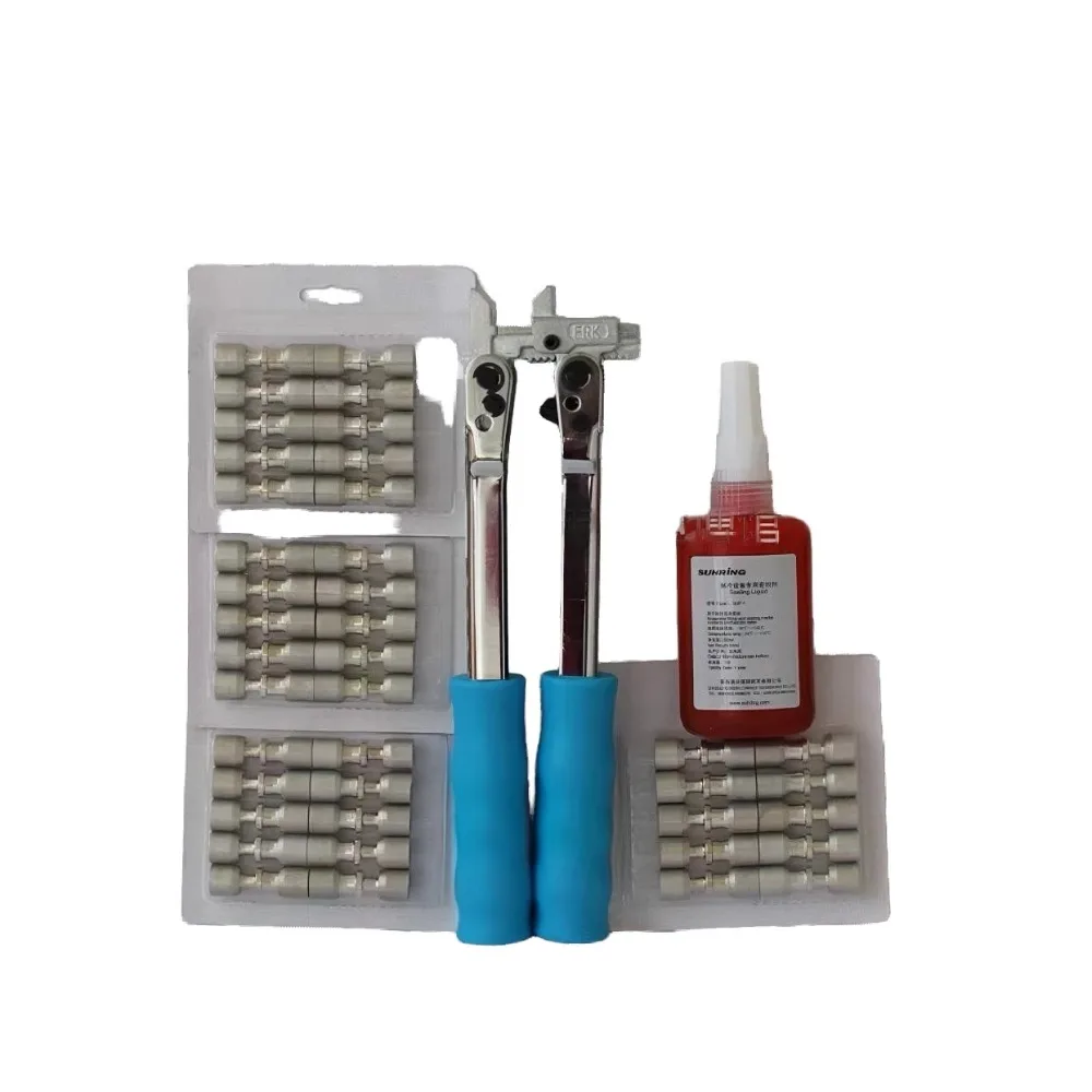 Refrigerator Repair Welding-Free Tool Set Composite Ring Sealing Liquid FRK Press Plier with 40 PCS/50 PCs /60Pcs Lock Ring