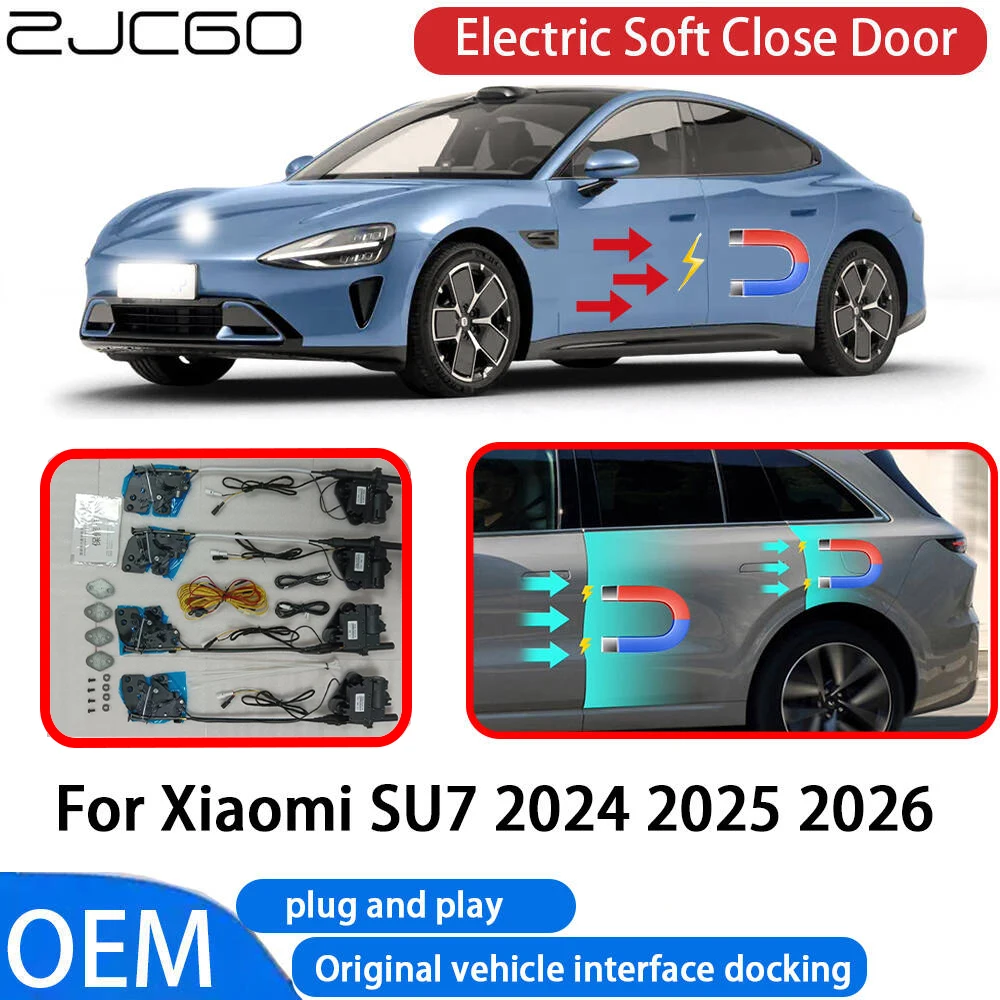 

ZJCGO for Xiaomi SU7 2024 2025 2026 Car Automatic Electric Soft Close Door Closer System OEM Plug and Play Comfort Closing