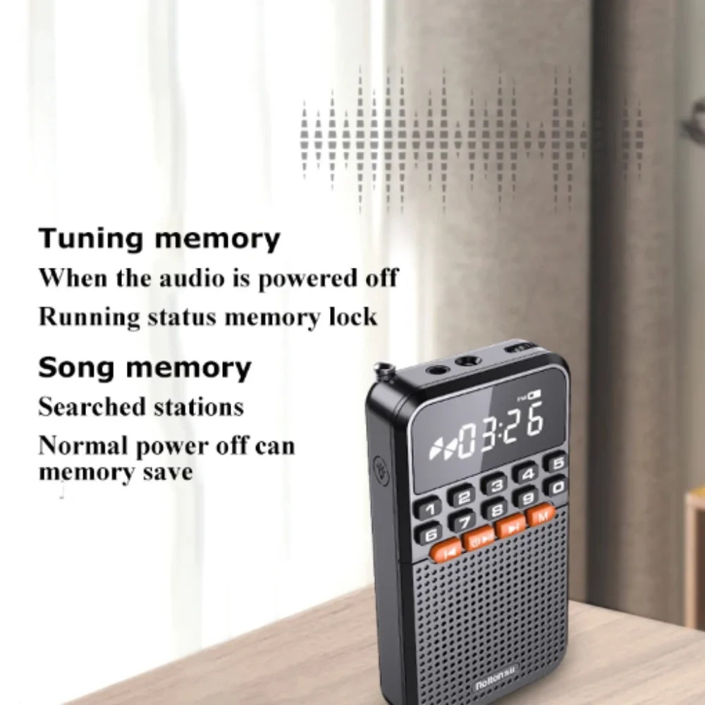 AM/FM Mini Bluetooth Speaker LED Flashlight Portable Radio Pocket Radio Receiver Walkman Black TF Card Music Player Go Hiking