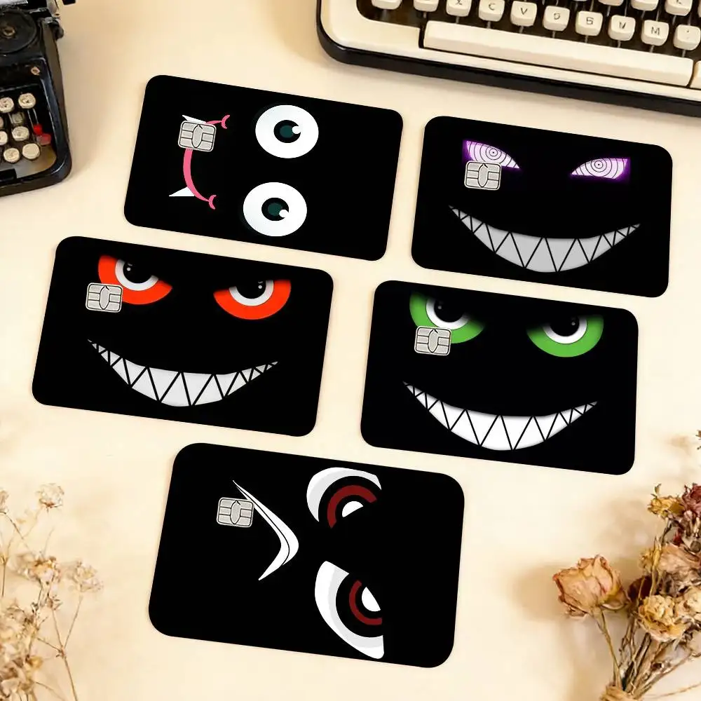 

Black And White Eyes Waterproof Film Skin Cover Credit Card Stickers Debit Front Bank Bus Pass
