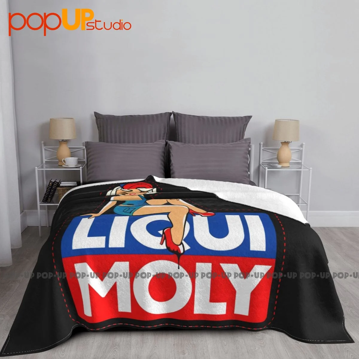 Liqui Moly Honduras Logo Blanket Sheet Raschel Comfortable Bedding Supply Machine Washable