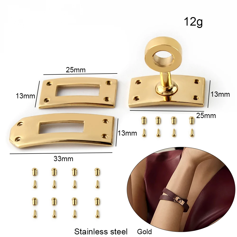 1/3/5Sets Stainless Steel 47x16mm,33x13mm Metal Bag Belt Lock Buckle For Kelly Bracelet Necklace Handbag Purse Parts Accessories