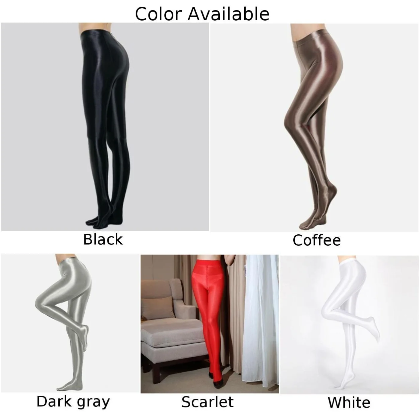 New Seamless Satin Glossy Pantyhose Sexy Stockings Shiny Yoga Pants Leggings Sport Tights Fitness High Waist Tights