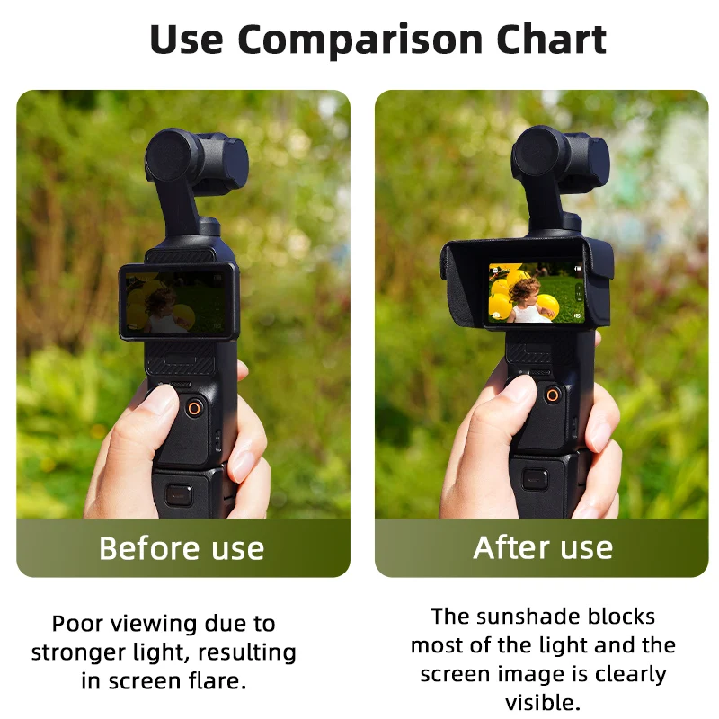 

Screen Hood for DJI OSMO POCKET 3 Display Cover Sunshield Sport Camera Sunshade Black