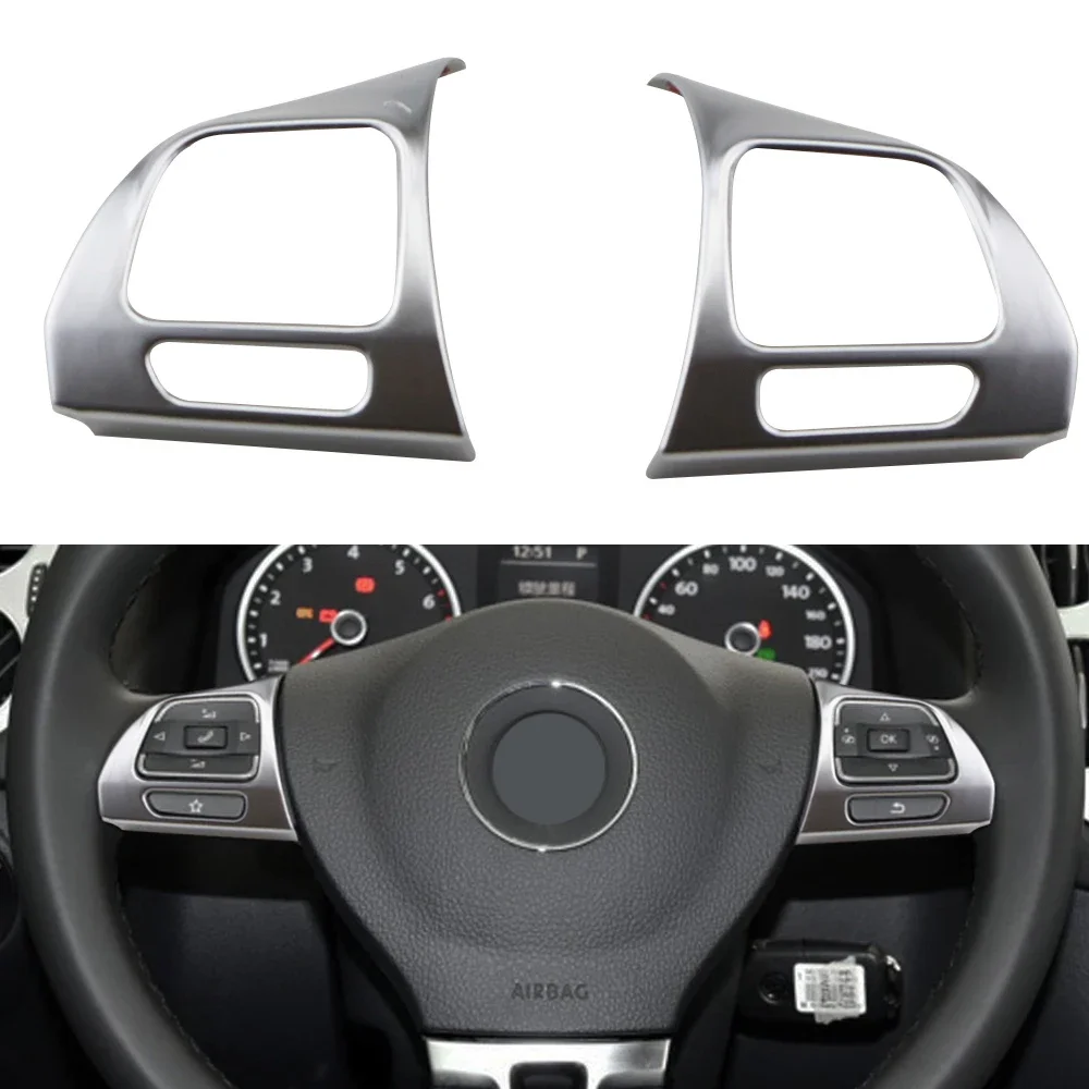 Chrome Steering Wheel Trim Cover for Volkswagen Vw Golf Mk6 Passat B7 Cc Eos Tiguan Jetta Touran Sharan Caddy Sticker