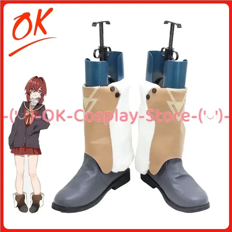 [Talla personalizada] Zapatos de cosplay de NIJISANJI VTuber Ange Katrina, accesorio de disfraz para juegos de rol de anime, botas para fiestas de Halloween, cuero sintético.