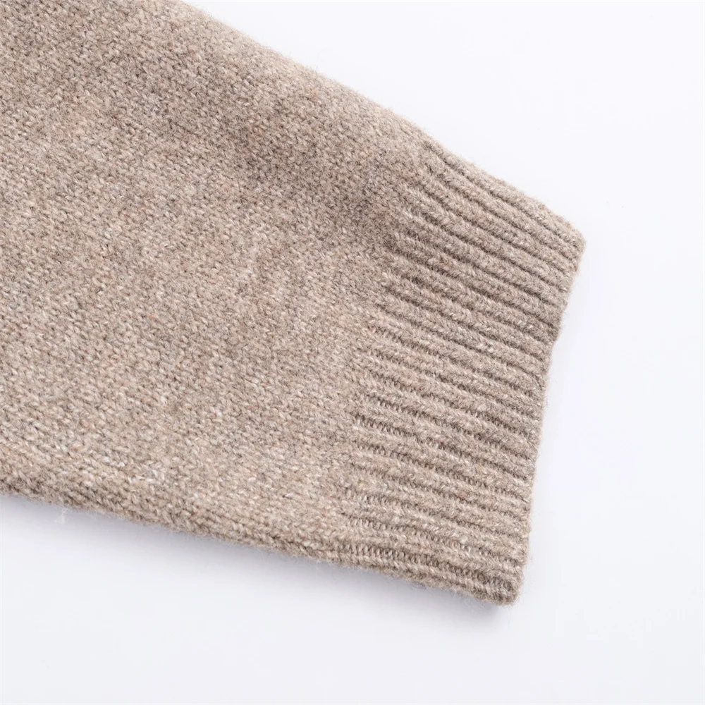 Nuovi abiti autunnali da donna con giacca in maglia con bottoni alla moda dal design in stile europeo e americano