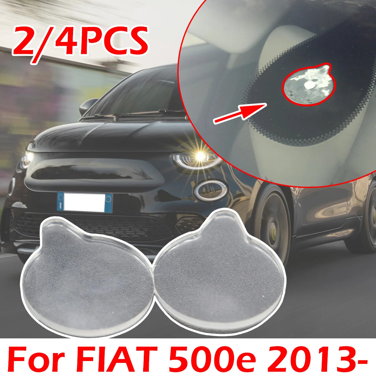 

Car Rain Light Sensor Gel Pad Adhesive Film Silicone Cushion Windscreen Chip Fix Tape Car Replacement For FIAT Abarth 500e 2023-